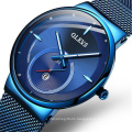 OLEVS 9908 new Watch Men Luxury Quartz Date Blue Dial Thin Top Brand Watches Sports Chronograph Mesh Belt Wrist Watch Man Clock